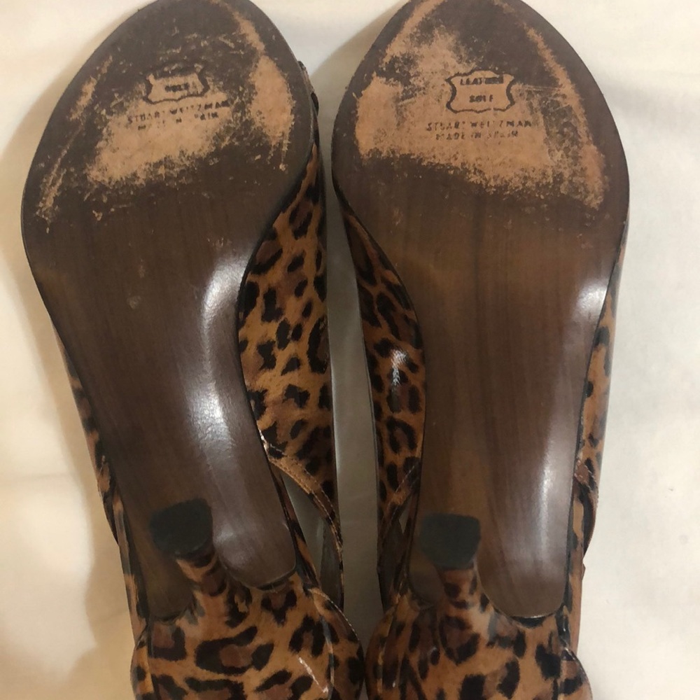 Stuart Weitzman Leopard Print Patent Leather Heel… - image 7